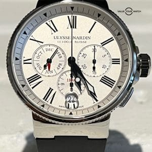 Ulysse Nardin Marine Chronograph Annual Calendar White 43mm Steel
