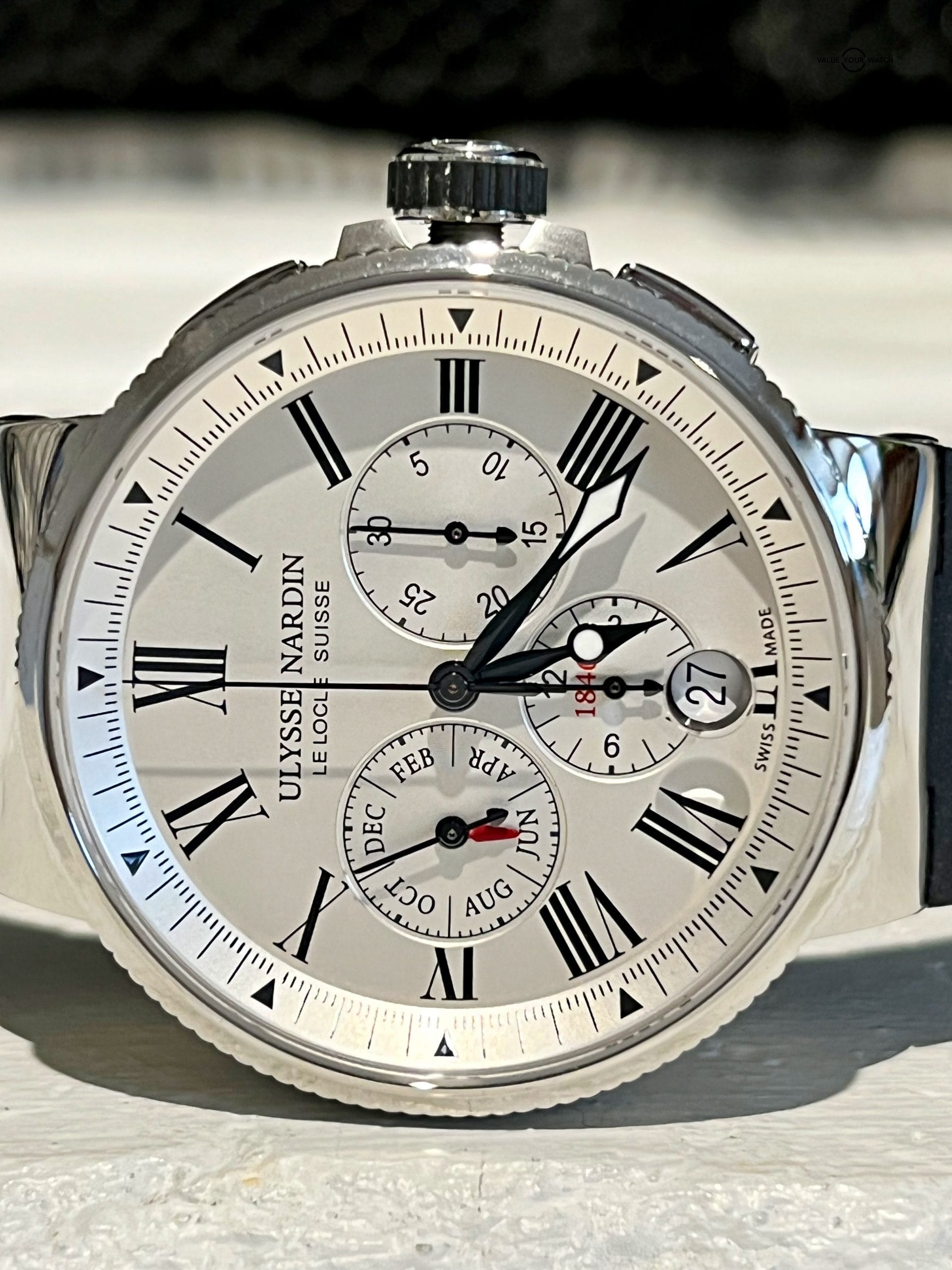 Ulysse Nardin Marine Chronograph Annual Calendar White 43mm Steel - Image 2