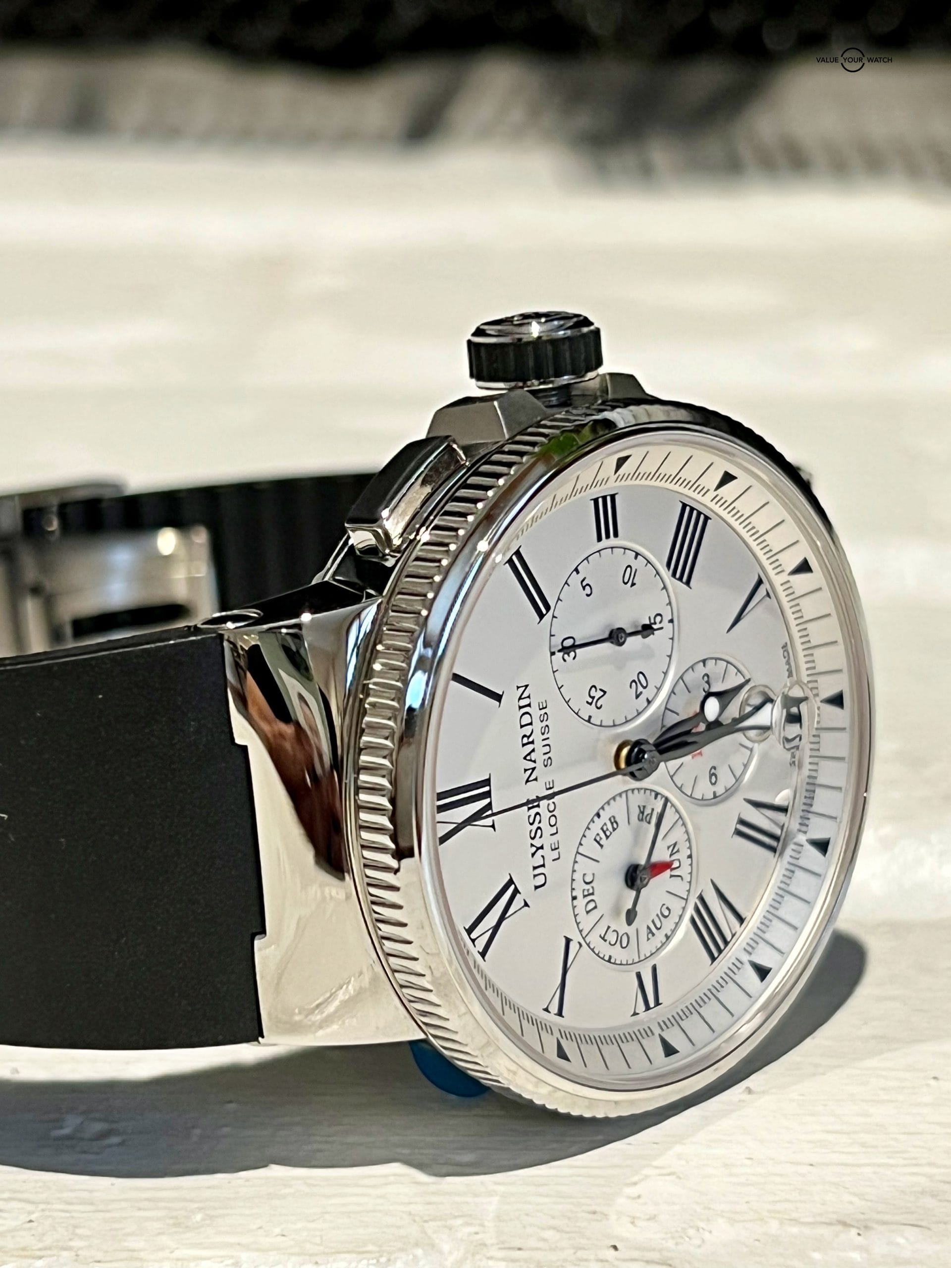 Ulysse Nardin Marine Chronograph Annual Calendar White 43mm Steel - Image 4