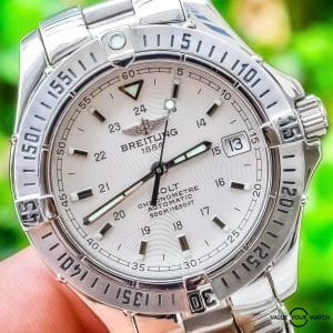 Breitling Colt 38 Automatic SERVICED Silver Dial Bracelet Stainless Steel A17350