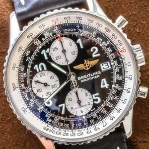 Breitling Old Navitimer II 42 Vintage Black Automatic Pilot Leather A13322