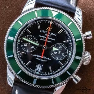 Breitling Superocean Heritage Chronograph 44 Green Black Box Papers A23370 fee