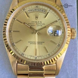 Rolex Day-Date President 18K Yellow Gold 18038 36MM de