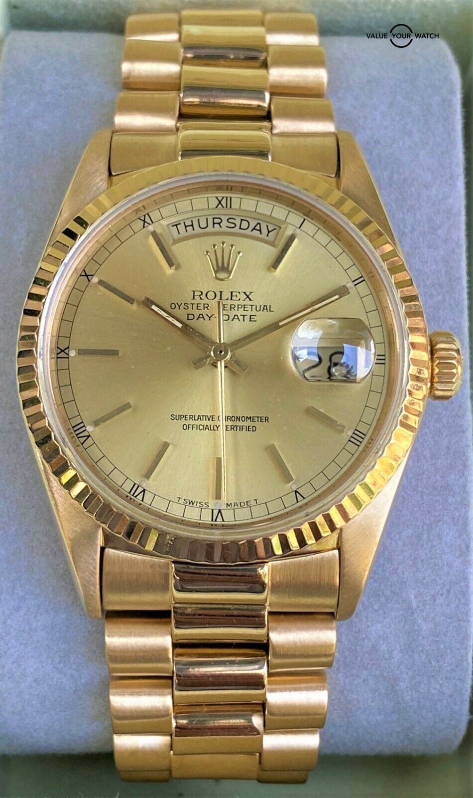 Rolex Day-Date President 18K Yellow Gold 18038 36MM de