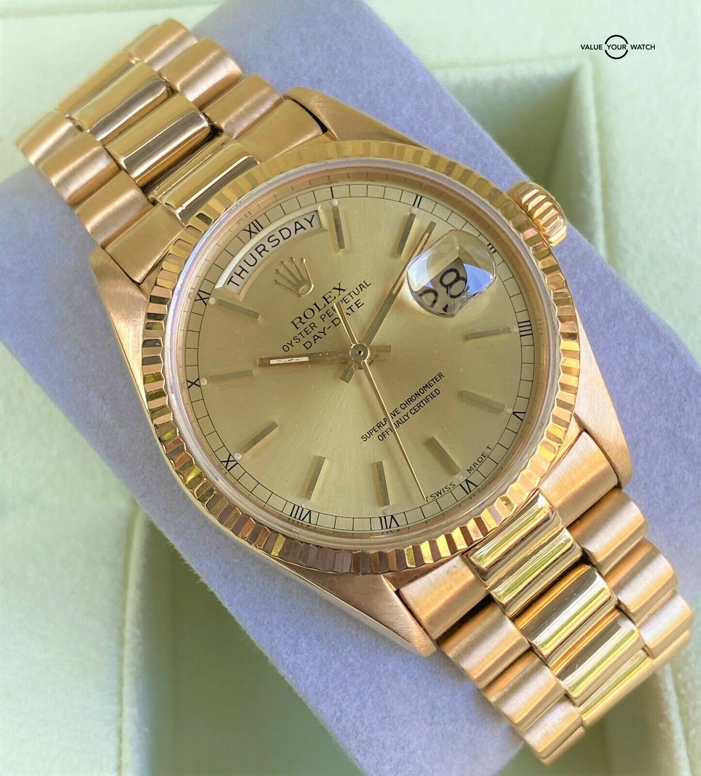 Rolex Day-Date President 18K Yellow Gold 18038 36MM de