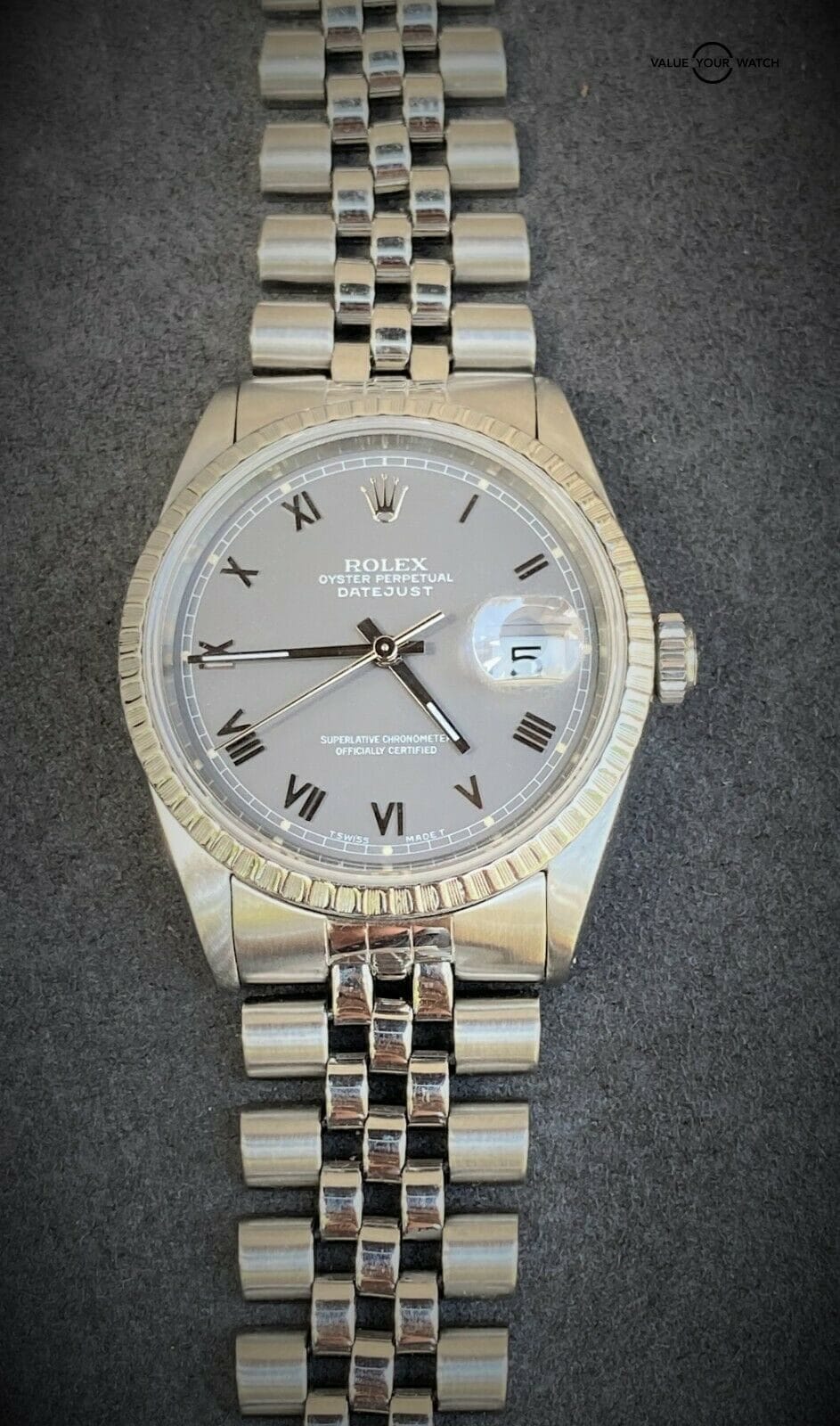 Rolex Datejust 16220 Rhodium Dial 36mm BOXES:SERVICED jjk