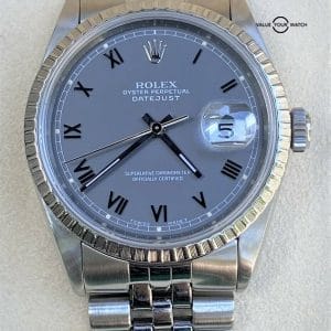 Rolex Datejust 16220 Rhodium Dial 36mm BOXES:SERVICED jjk