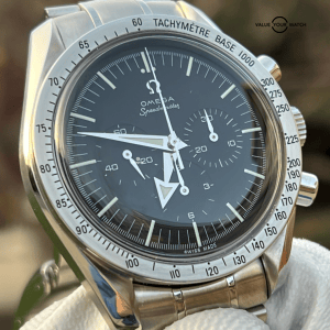 Omega Speedmaster 3594.50 Broad Arrow 1957 “Re-Issue” Box/papers. New oem Omega Nato strap inc.