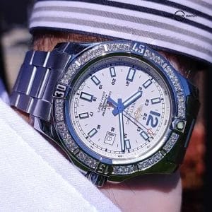 Breitling B&P Colt 44mm diamond steel sport watch A17388
