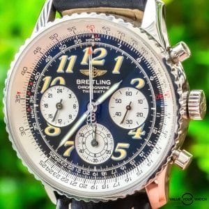 Breitling Navitimer Twin Sixty 2 Black Leather Automatic Chronograph A39022.1