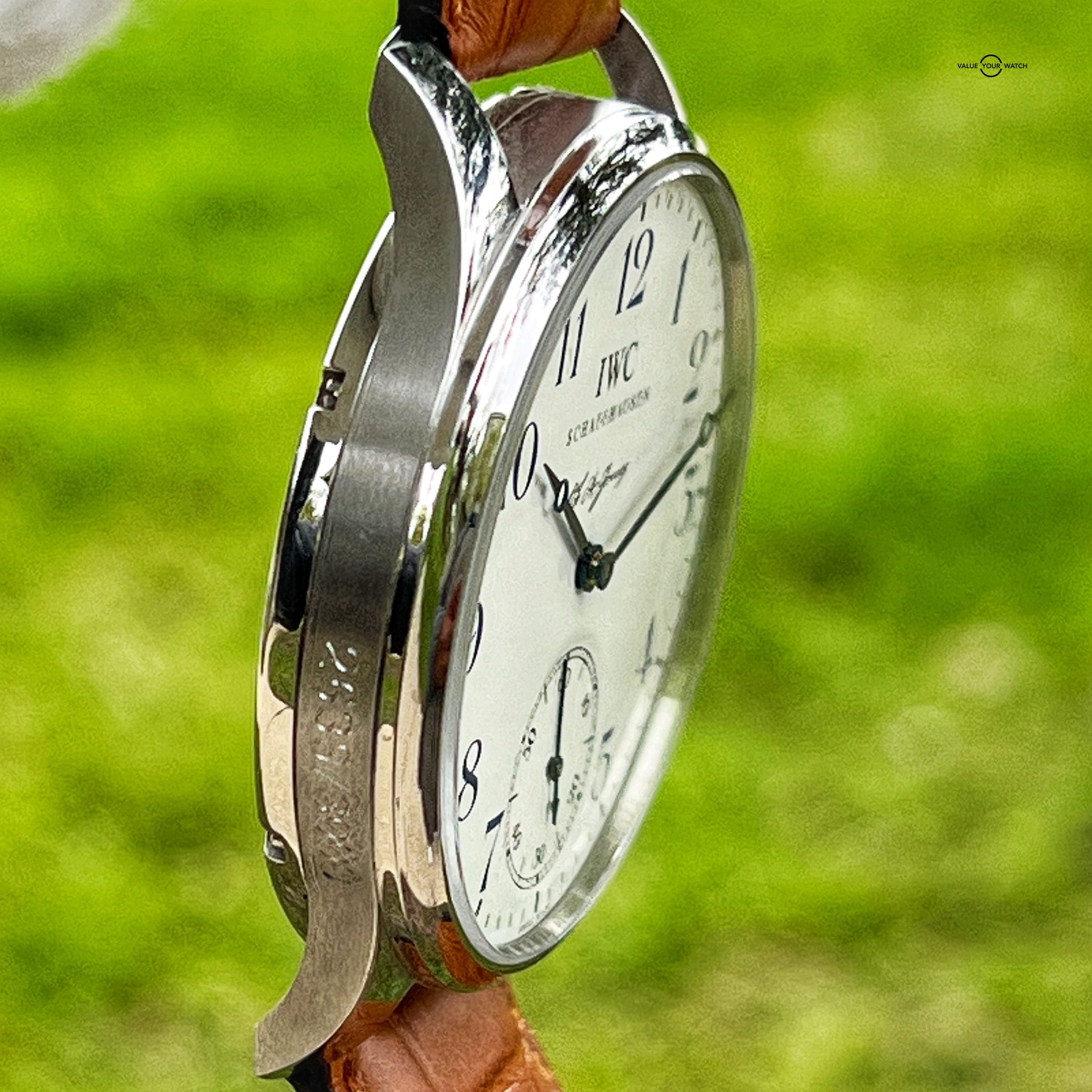 IWC Portuguesier F A Jones Steel White Dial Brown Alligator Strap IW544203 Value Your Watch