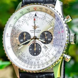 Breitling Navitimer 50th Anniversary Silver Dial Boxes Certificate Deploy A41322