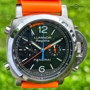 Panerai Luminor 1950 Titanium Chrono Flyback Regatta 47MM PAM 526 Black Orange