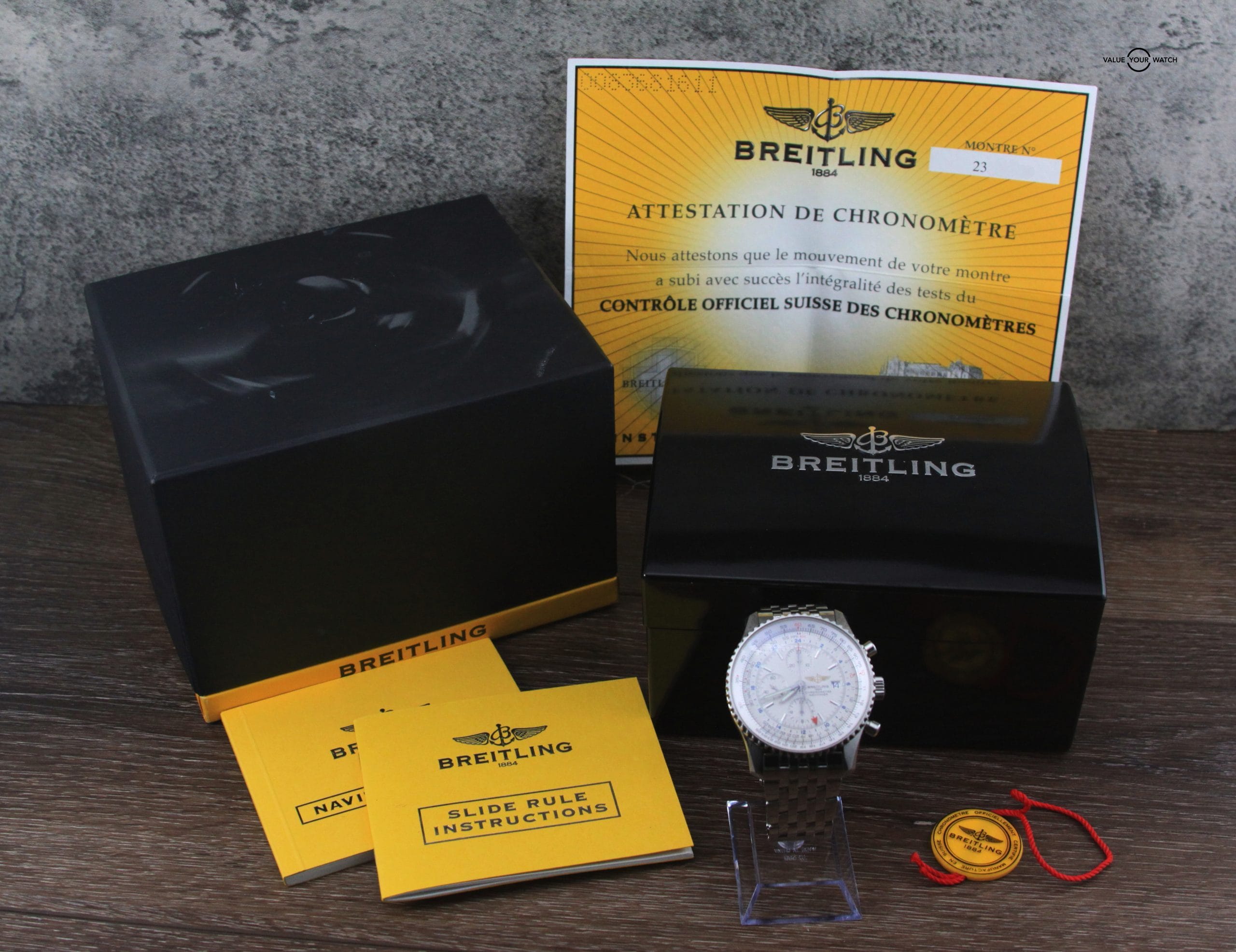Breitling Navitimer World GMT 46mm A24322 Steel Box & Papers - Image 5