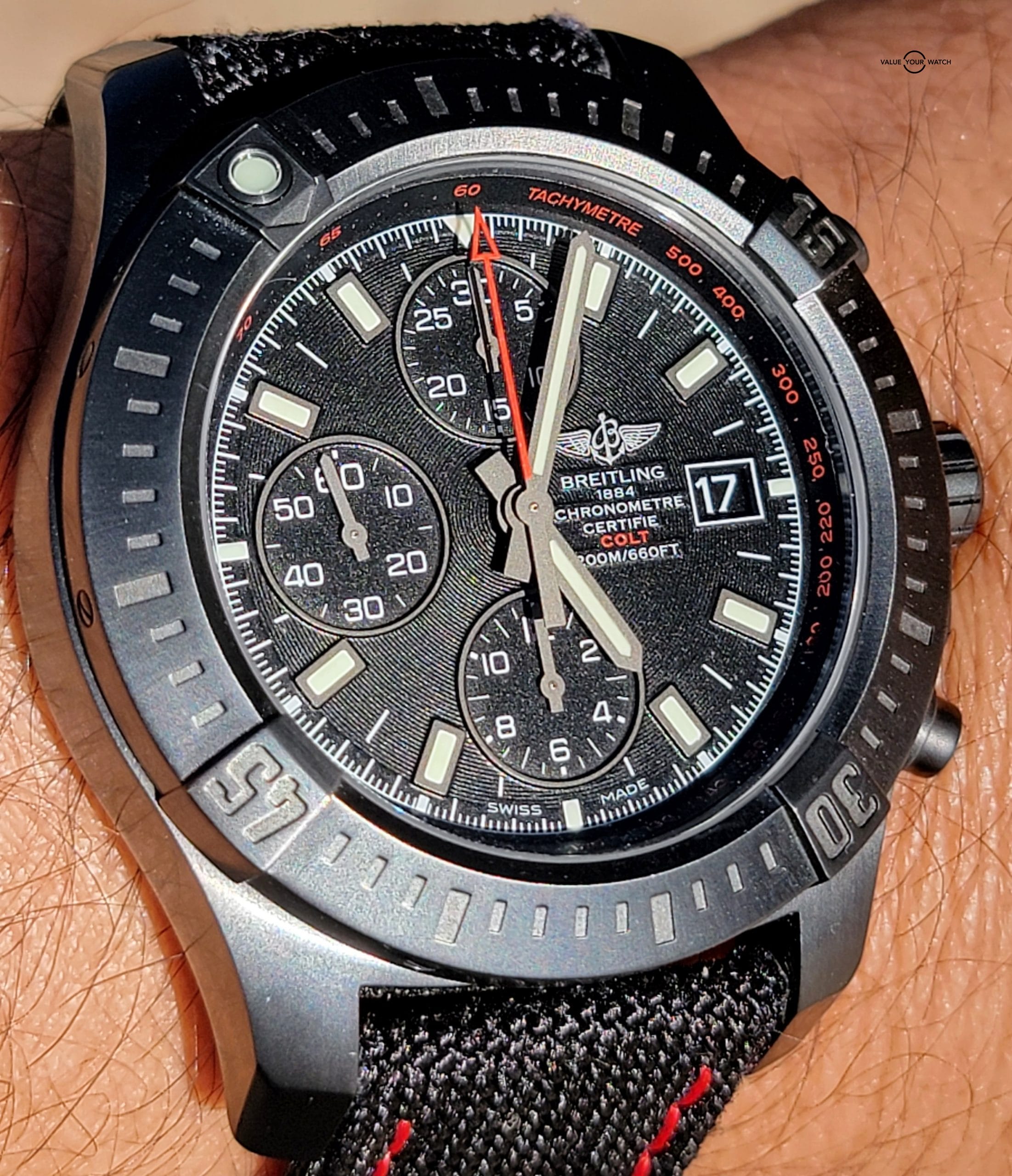 breitling colt chronograph automatic blacksteel