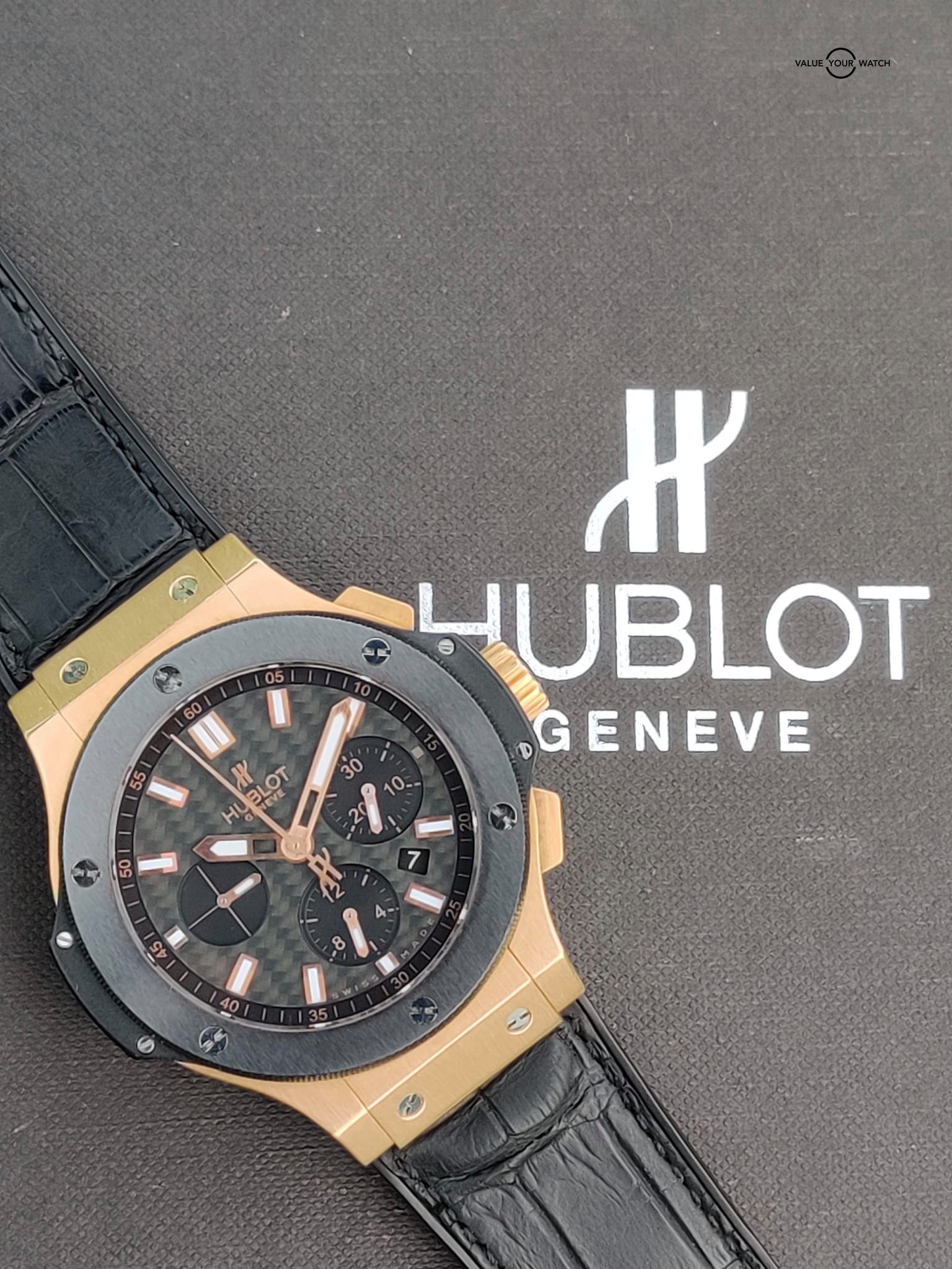 Hublot Big Bang Evolution Rose Gold Ceramic Carbon Chronograph 44mm – 301.PH.1780.RX – Full Set Serviced w/ Warranty! - Image 12
