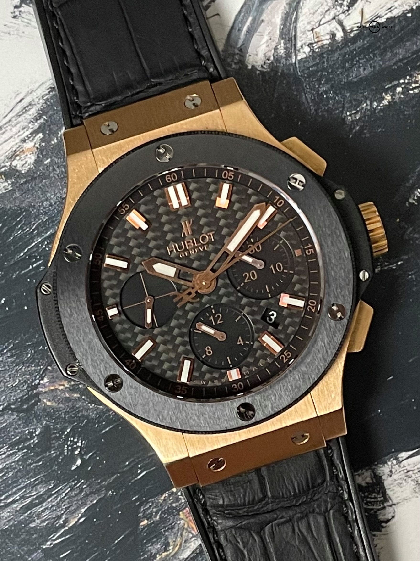 Hublot Big Bang Evolution Rose Gold Ceramic Carbon Chronograph 44mm – 301.PH.1780.RX – Full Set Serviced w/ Warranty! - Image 2