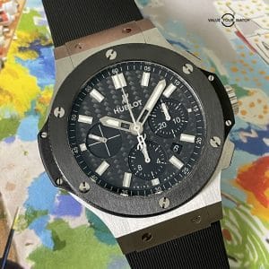 Hublot Big Bang Original Steel Ceramic Chronograph 44mm – 301.SM.1770.RX – 2017 Full Set + Strap!