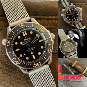 Omega Seamaster Diver 300M 007 Edition Titanium NTTD – 2021 Full Set Extra Strap!