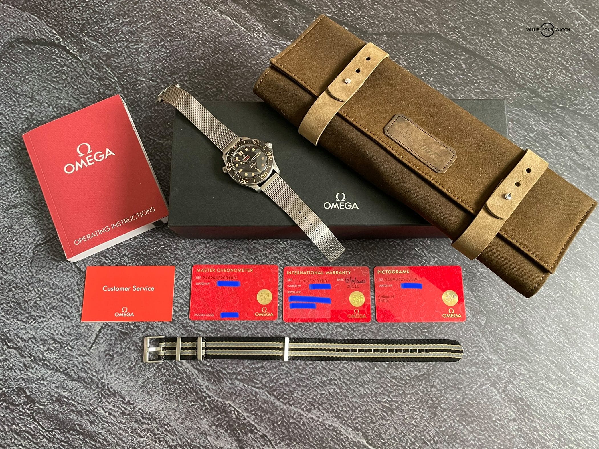 Omega Seamaster Diver 300M 007 Edition Titanium NTTD – 2021 Full Set Extra Strap! - Image 8