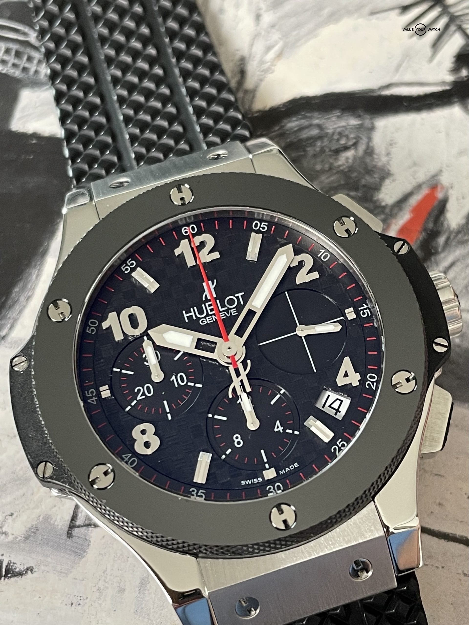 Hublot Big Bang Ceramic Carbon Fiber Steel Chronograph 41mm – 341.SB.131.RX - Image 13