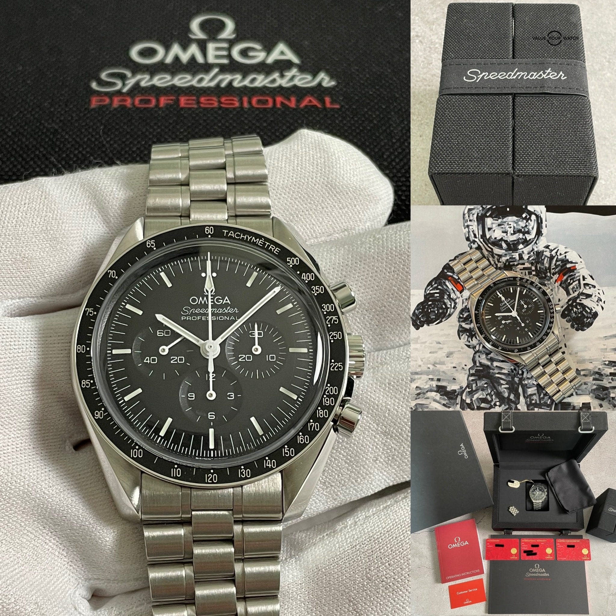Omega Speedmaster Professional Moonwatch 42mm Hesalite 310.30.42.50.01.001 – 2022 New Model Full Set Under Warranty!