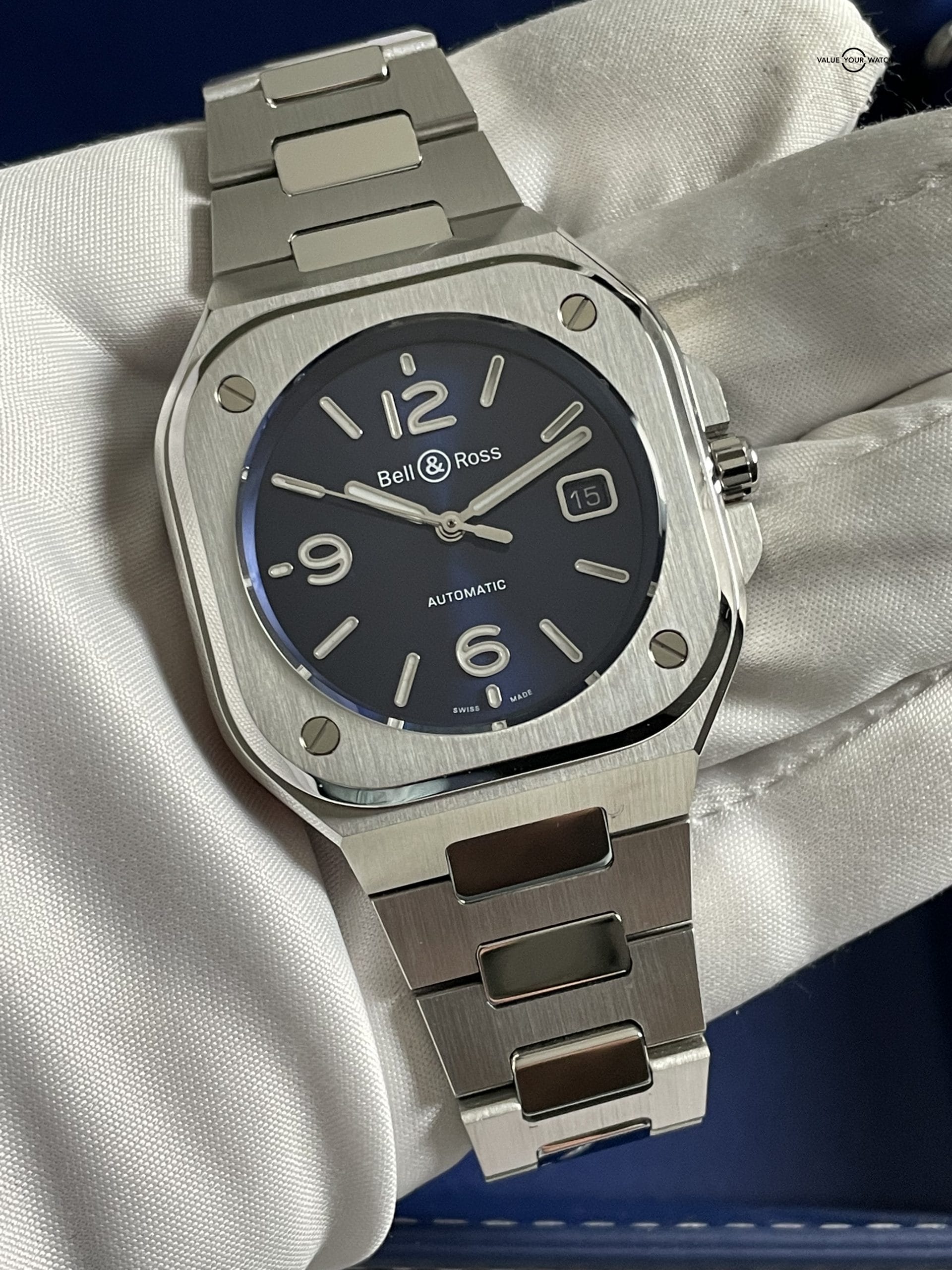 Bell & Ross BR05 Blue Dial 40mm on Bracelet – 2020 Mint Full Set w/ Warranty - Image 3