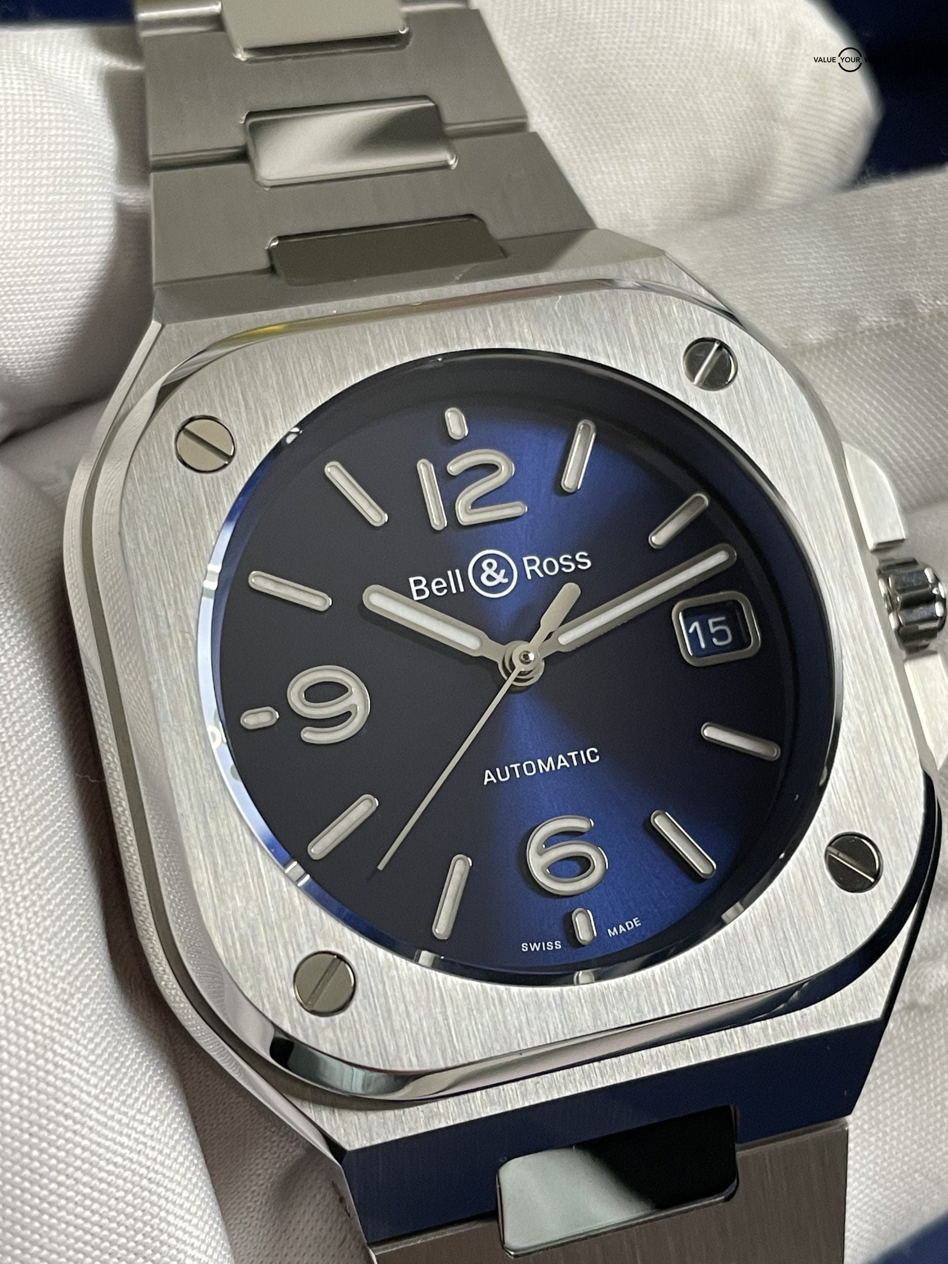 Bell & Ross BR05 Blue Dial 40mm on Bracelet – 2020 Mint Full Set w/ Warranty - Image 4