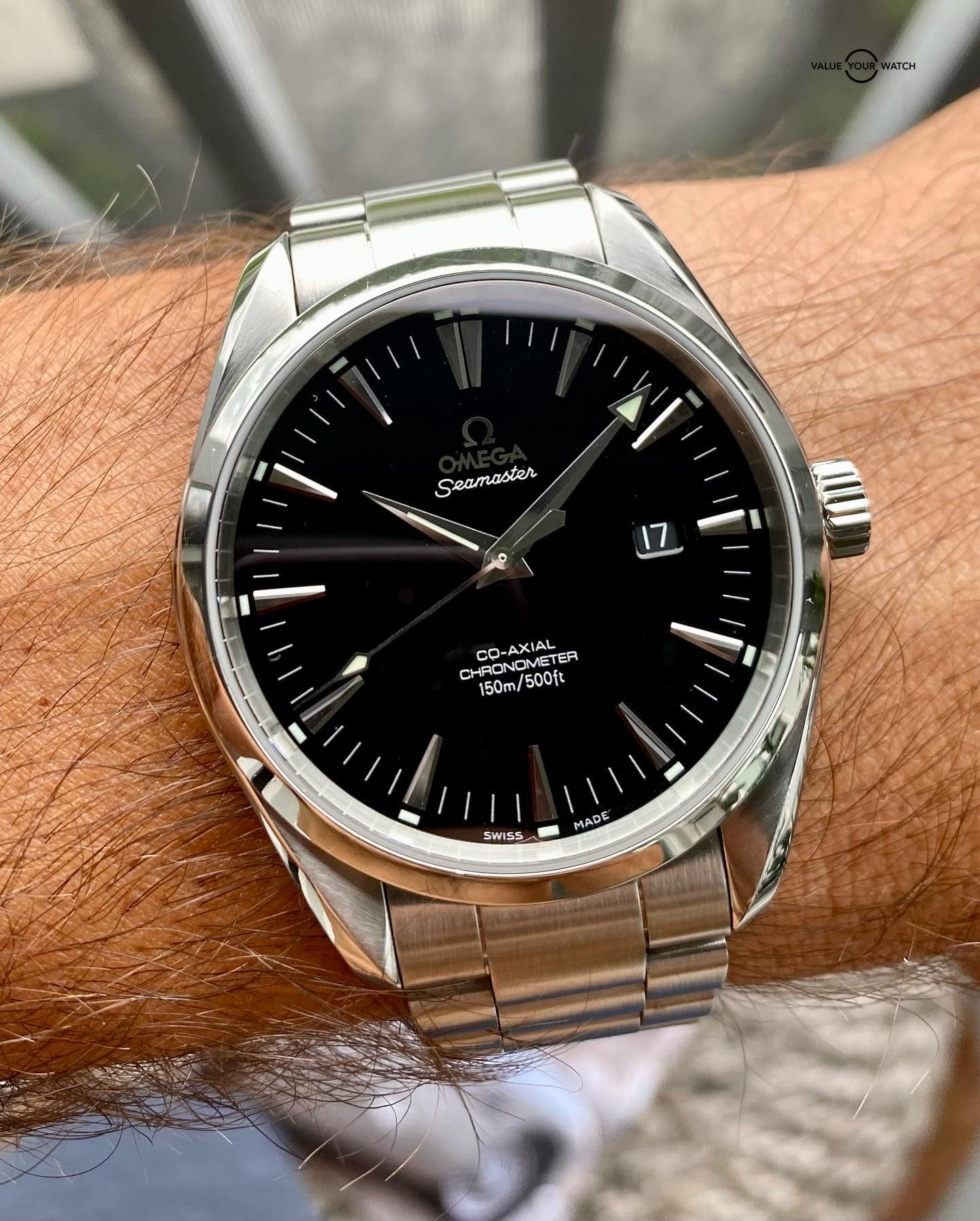 Omega seamaster aqua discount terra black dial