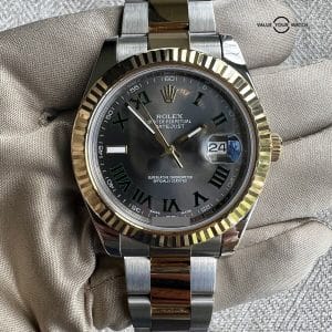 Rolex Datejust II 41 mm “Wimbledon” Slate Gray Two Tone Watch – 116333 Complete