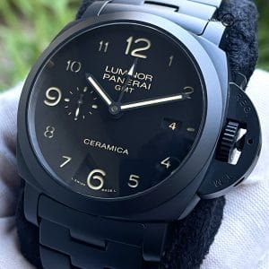 Panerai Tuttonero Luminor 1950 3 Days GMT Ceramic 44mm Full-Set with Warranty PAM00438 PAM 438