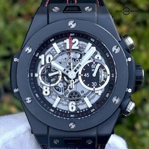 Hublot Big Bang Unico “Black Magic” Ceramic 45mm 2018 – Full Set with 2 Straps – 411.CI.1170.RX