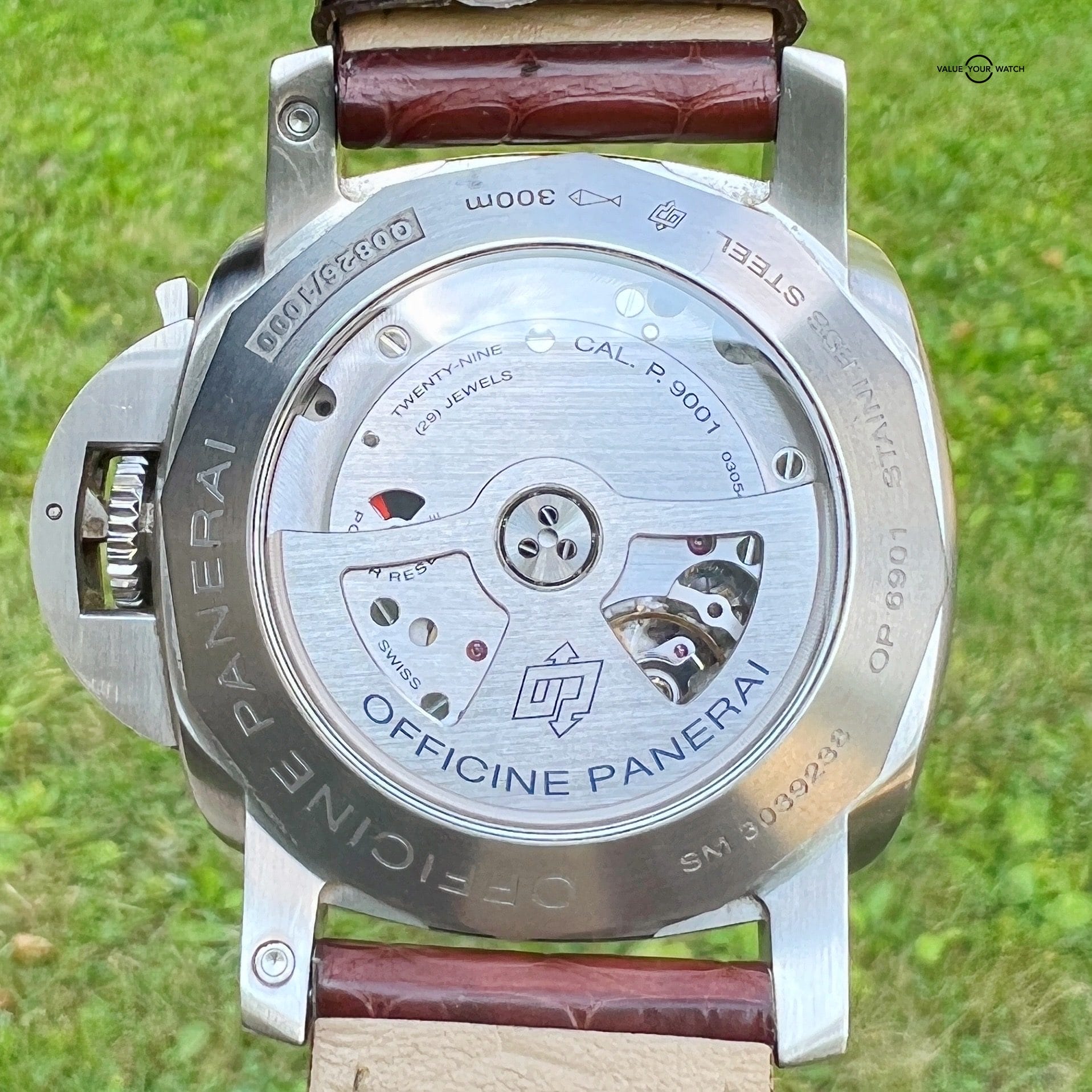 Panerai Luminor 1950 3 Days GMT Acciaio 44MM Black Sandwich Dial B&P PAM 320 - Image 2