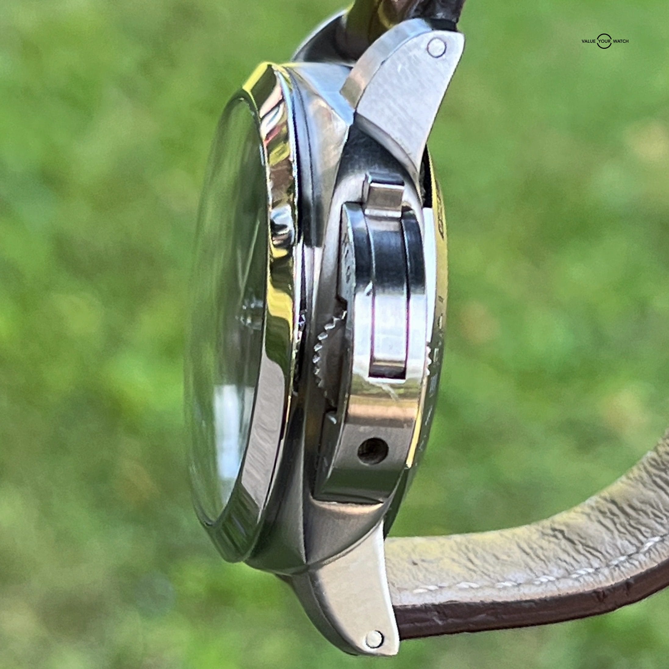 Panerai Luminor 1950 3 Days GMT Acciaio 44MM Black Sandwich Dial B&P PAM 320 - Image 4