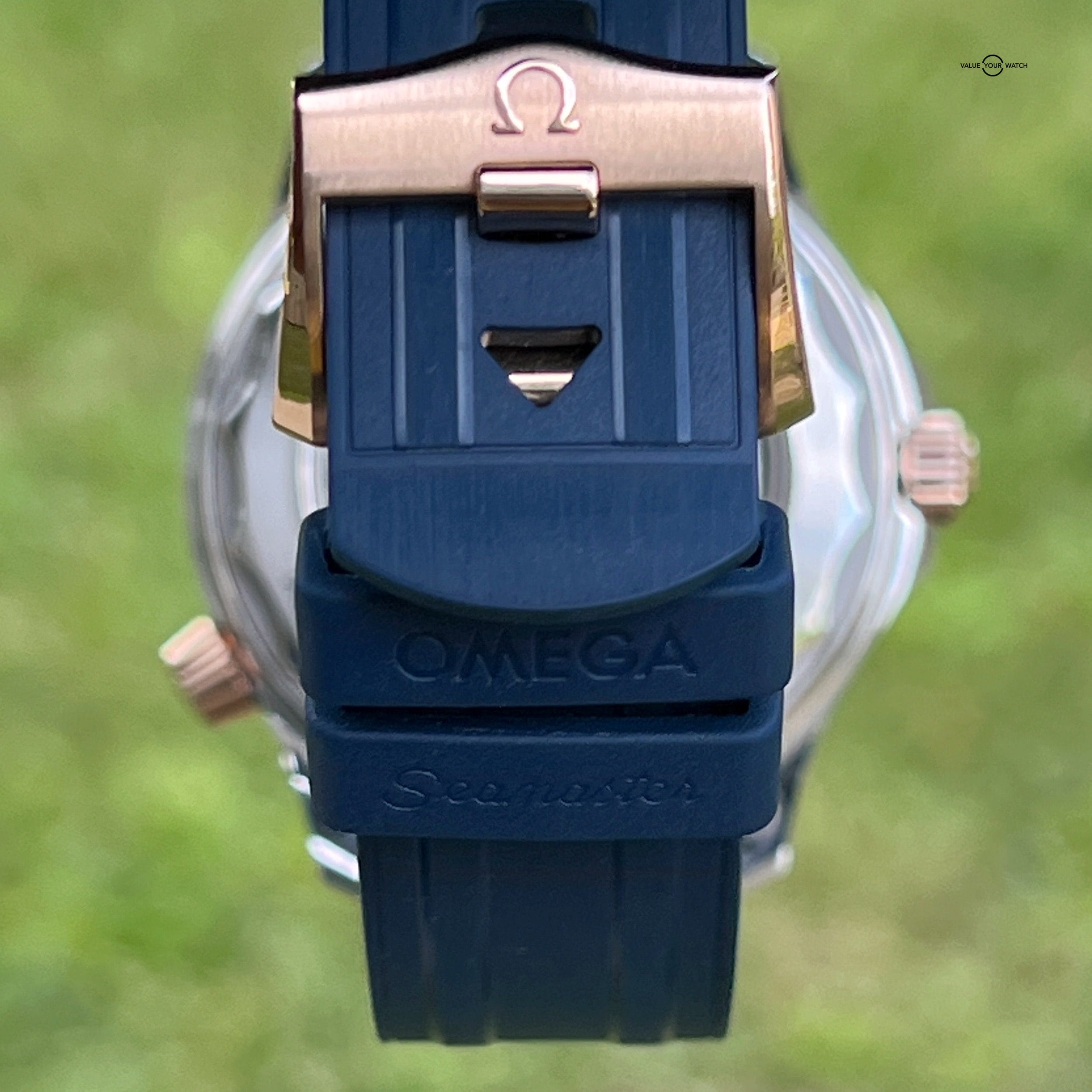 OMEGA Seamaster Diver 300M Co-Axial Blue Wave Ceramic Sedna Gold Warranty B&P - Image 6