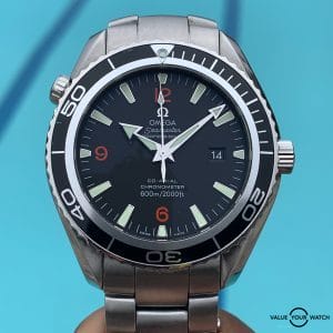 Omega Seamaster Planet Ocean Co-Axial 42mm w/Inner, Outer Box, Card Holder, Book