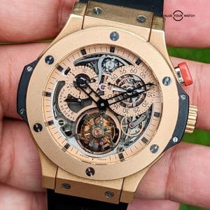 Hublot Big Bang Bigger Bang Rose Gold Tourbillon Watch 44mm Box Papers 250k MSRP