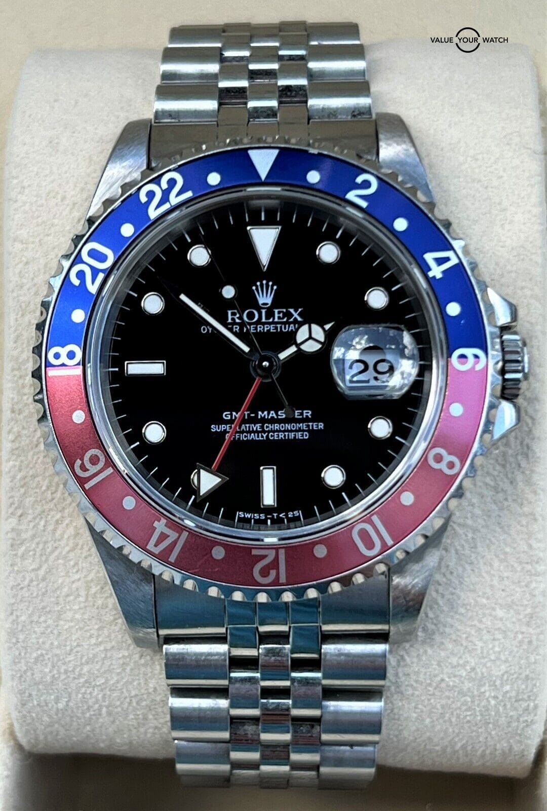 1996 Rolex GMT Master 16700 40mm PEPSI PATINA BOXES/PAPERS! - Image 2
