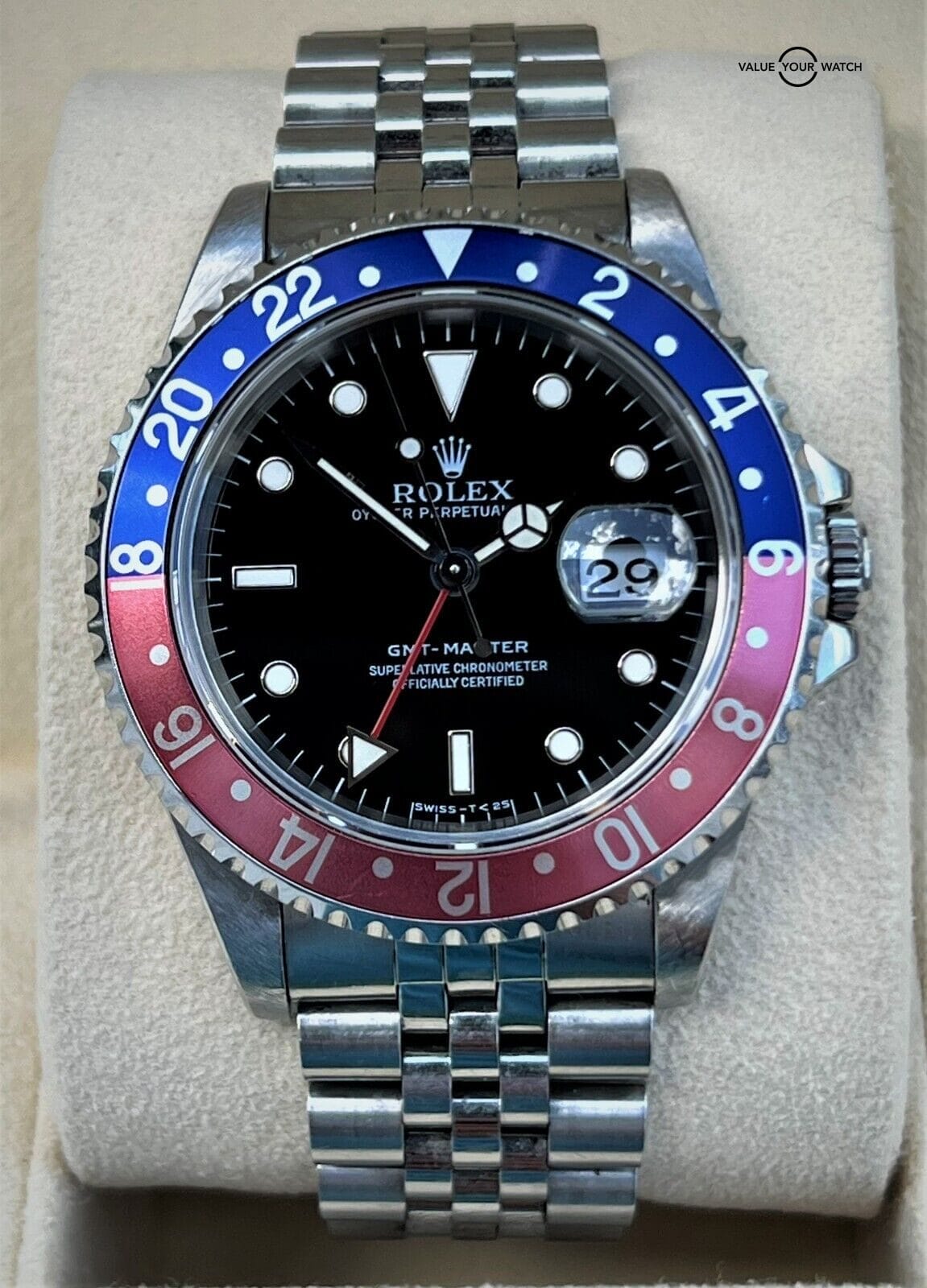 1996 Rolex GMT Master 16700 40mm PEPSI PATINA BOXES/PAPERS!