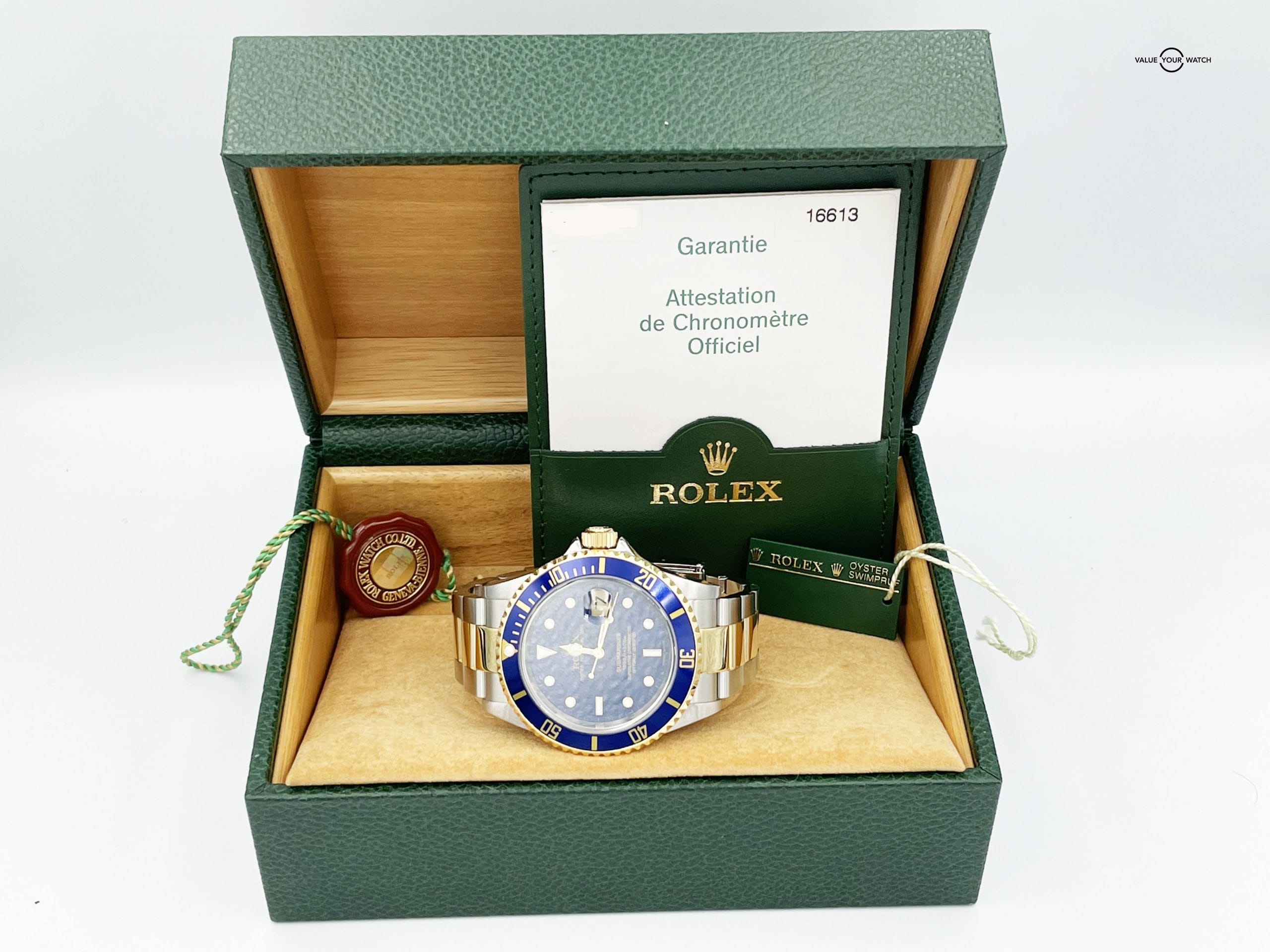 FS - Rolex Submariner 16613 18K yellow Gold/Steel Box/Paper, 2004 - $14,959