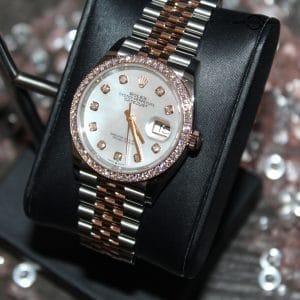 Rolex Lady-Datejust 36 Mother of Pearl 18k Everose Gold & Diamonds BNWT 2022