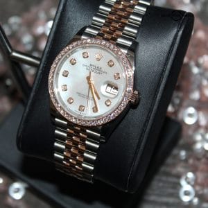 Rolex Lady-Datejust 36 Mother of Pearl 18k Everose Gold & Diamonds BNWT 2022