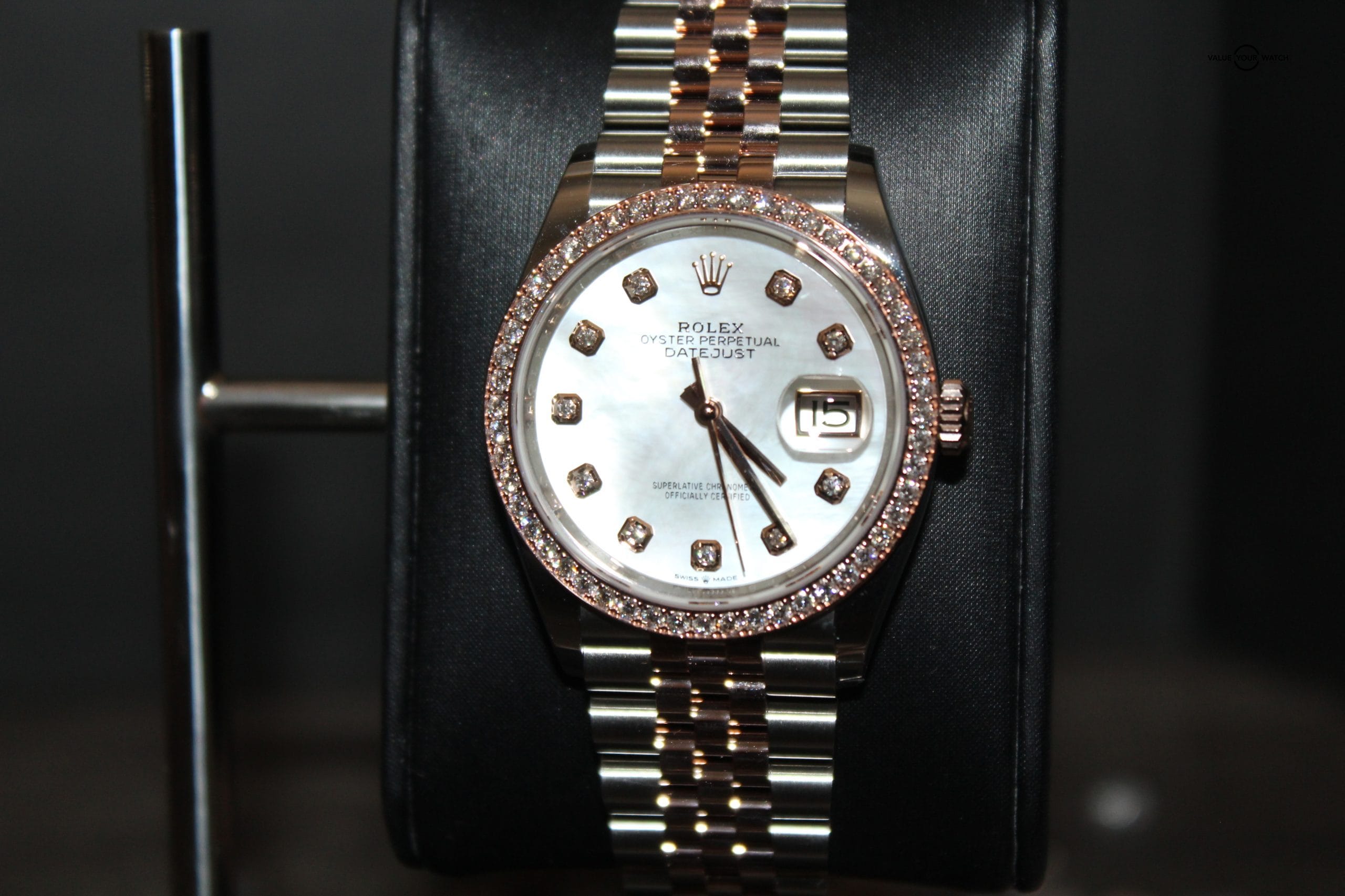 Rolex Lady-Datejust 36 Mother of Pearl 18k Everose Gold & Diamonds BNWT 2022 - Image 6