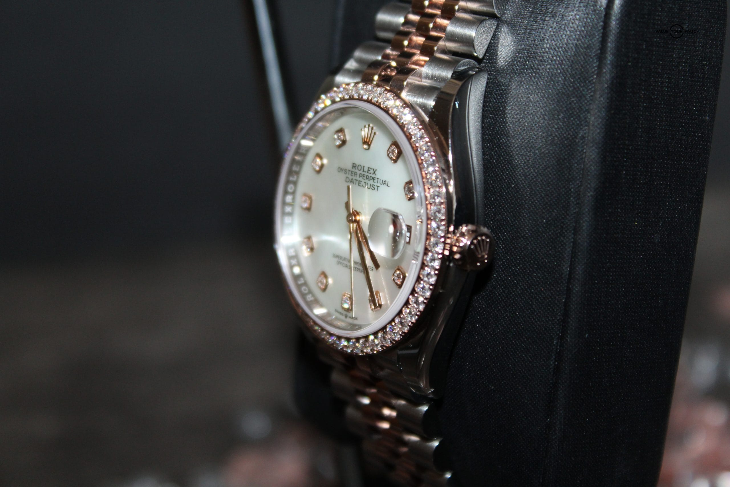 Rolex Lady-Datejust 36 Mother of Pearl 18k Everose Gold & Diamonds BNWT 2022 - Image 7