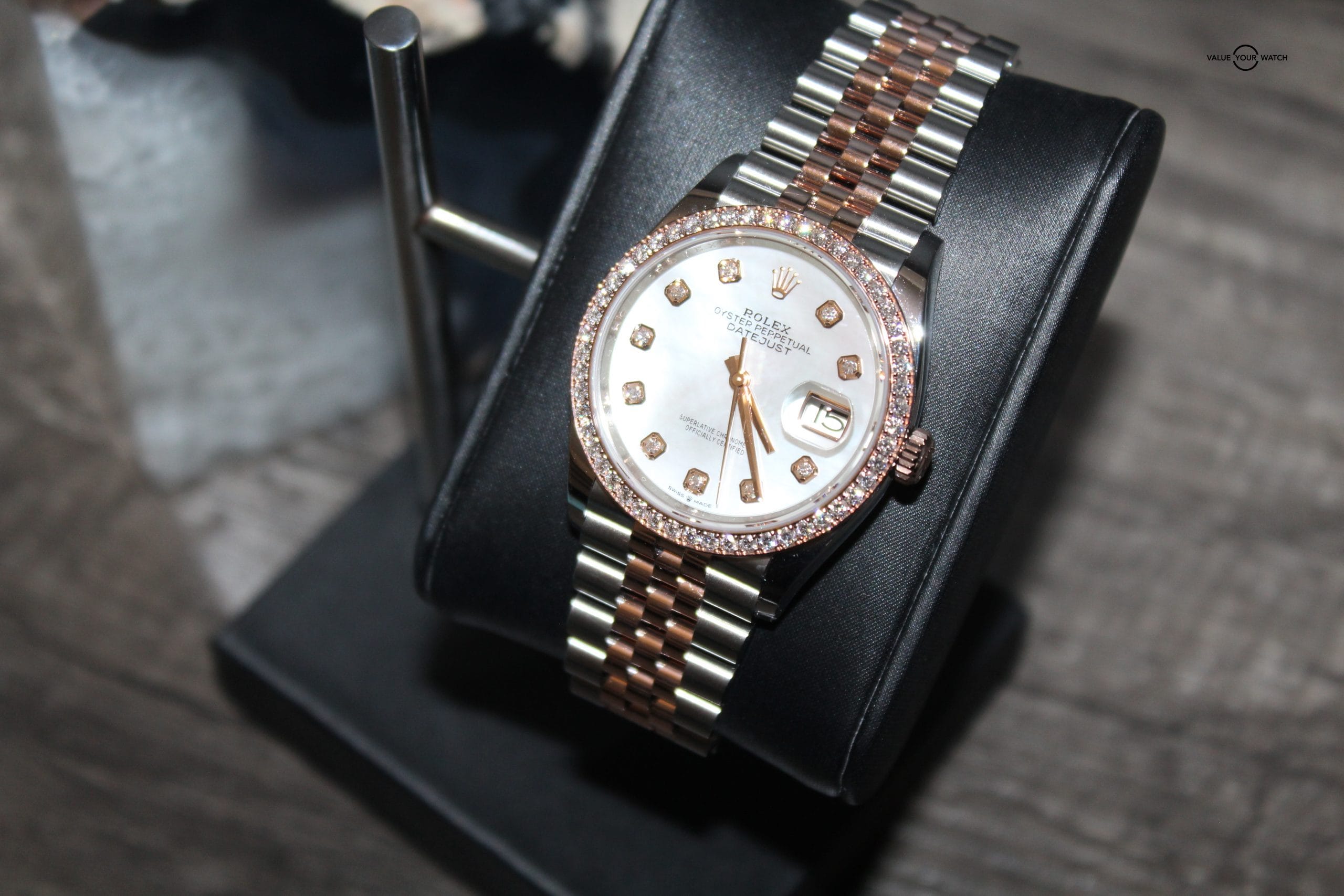 Rolex Lady-Datejust 36 Mother of Pearl 18k Everose Gold & Diamonds BNWT 2022 - Image 8