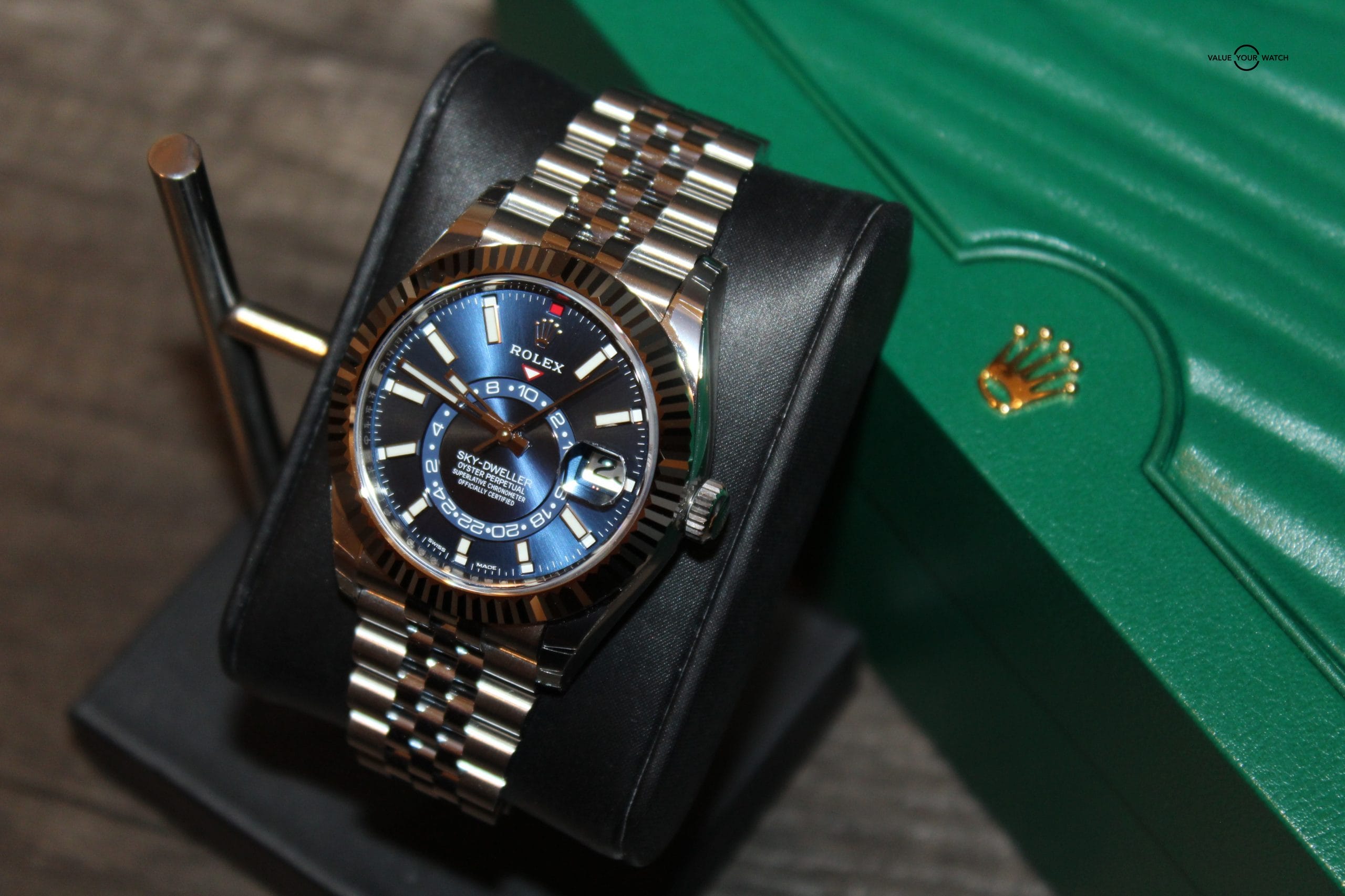 Rolex Sky-Dweller Blue Dial 42MM 18K White Gold Jubilee Bracelet BNIB 2022