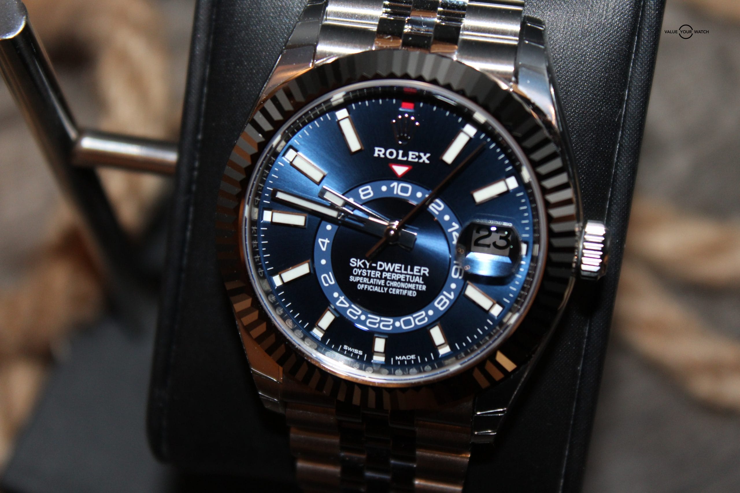 Rolex Sky-Dweller Blue Dial 42MM 18K White Gold Jubilee Bracelet BNIB 2022 - Image 2