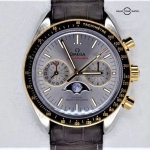 Omega Speedmaster Moonphase Rare 2019 Steel and Gold Green Bezel!! 304.23.44.52.06.001