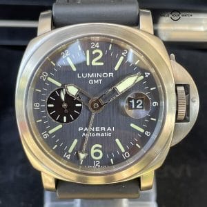 Panerai Luminor Marina gMT Titanium – PAM00089 Complete Set – RECENT SERVICE