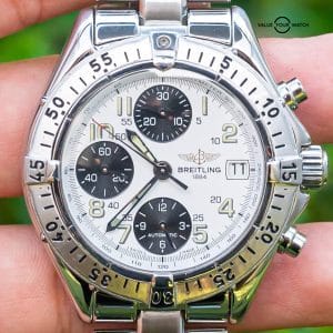 Breitling Colt Chrono Auto 42 “Panda” White & Black Dial Bracelet Boxes A13035.1